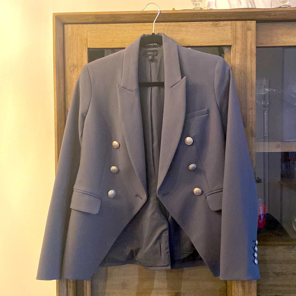 Express super soft twill XS gray blazer